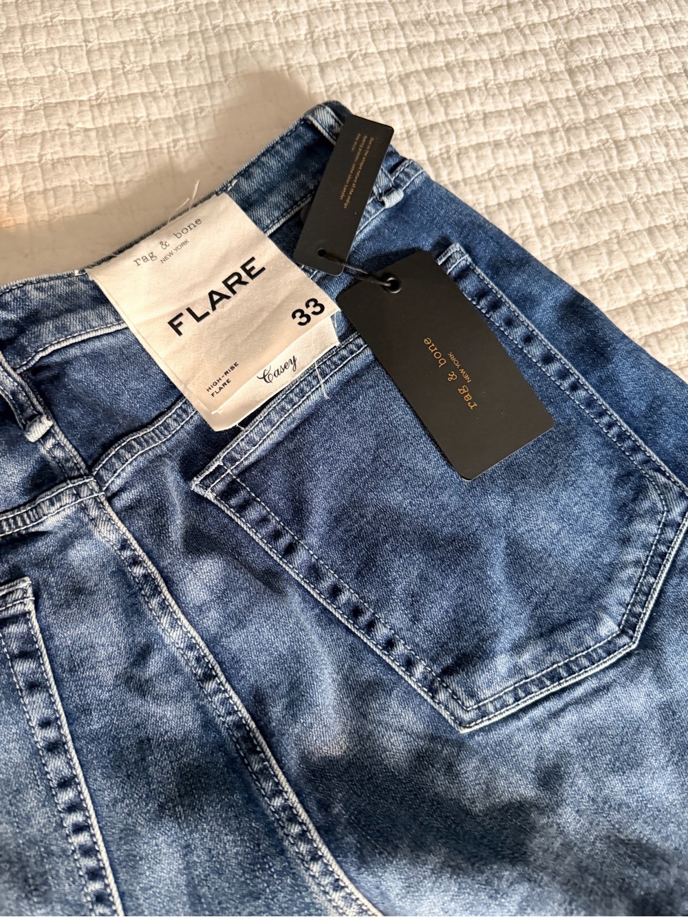 Rag & Bone - Classic Women's Flared Jeans - Blue - Picture 2 of 3